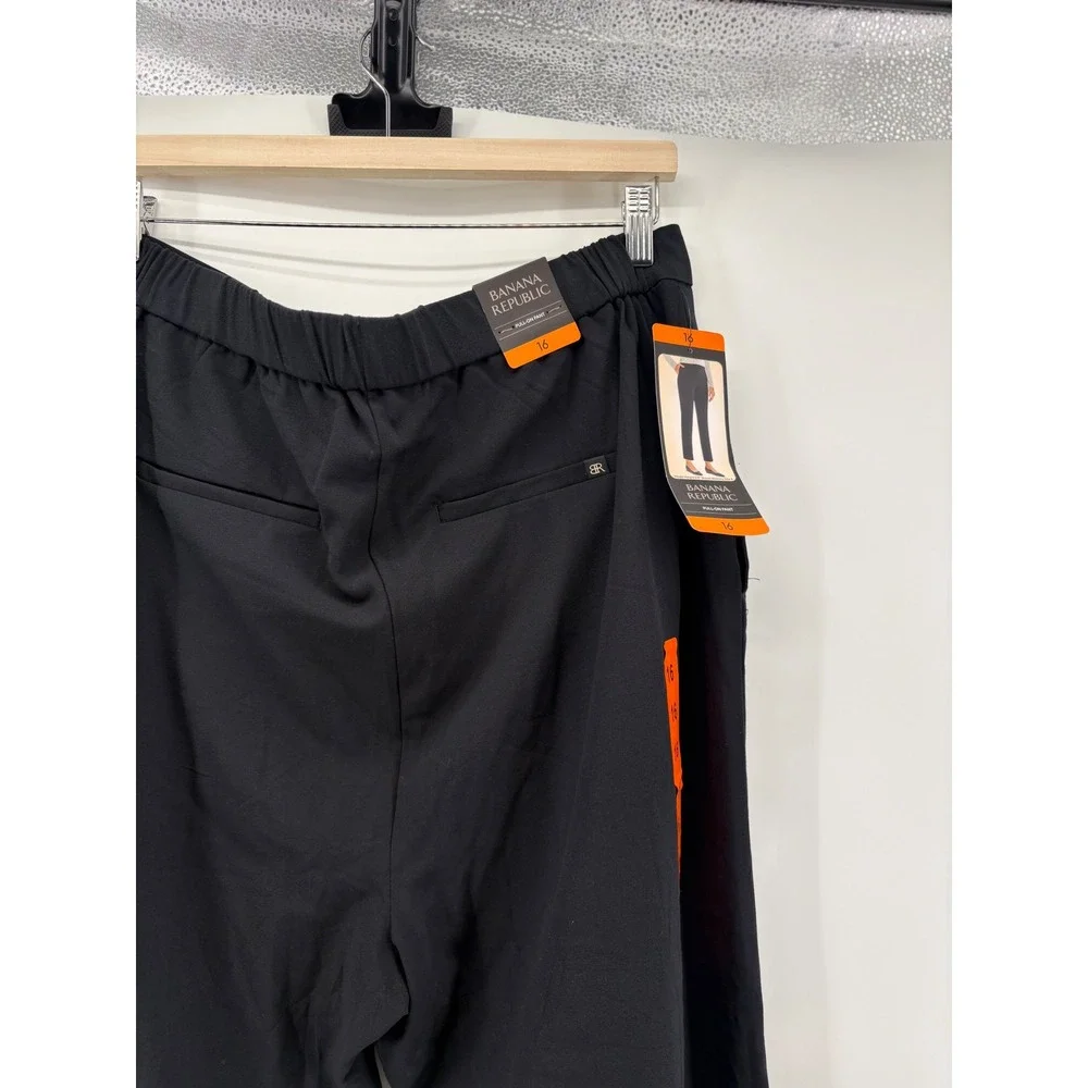 Banana Republic Pants Womens 16 Black Pull-On‎ Pant Tapered Stretch Comfort